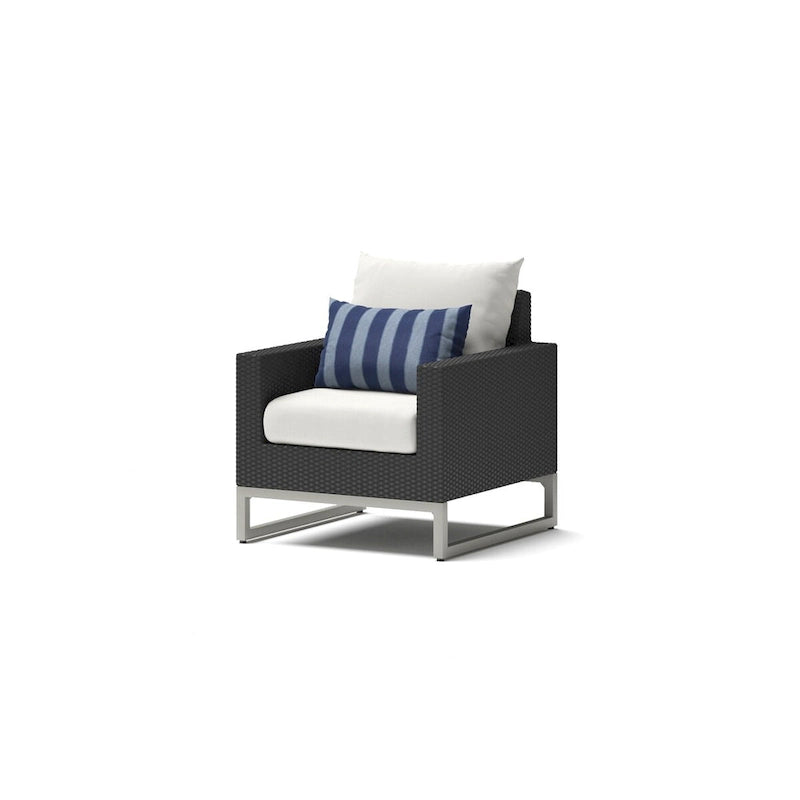 Ensemble de conversation Milo Espresso 5 pièces avec fauteuils de club de patio extérieurs Sunbrella