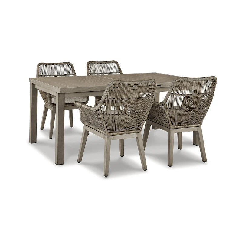 Signature Design by Ashley Ensemble d'extérieur Beach Front Beige 5 pièces - 42L x 71/94P x 30H