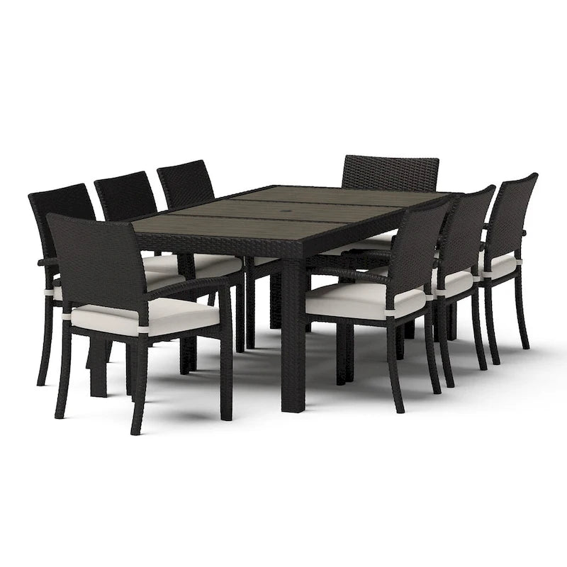 Ensemble de jardin Portofino Comfort Sunbrella 19 pièces, avec mouvement