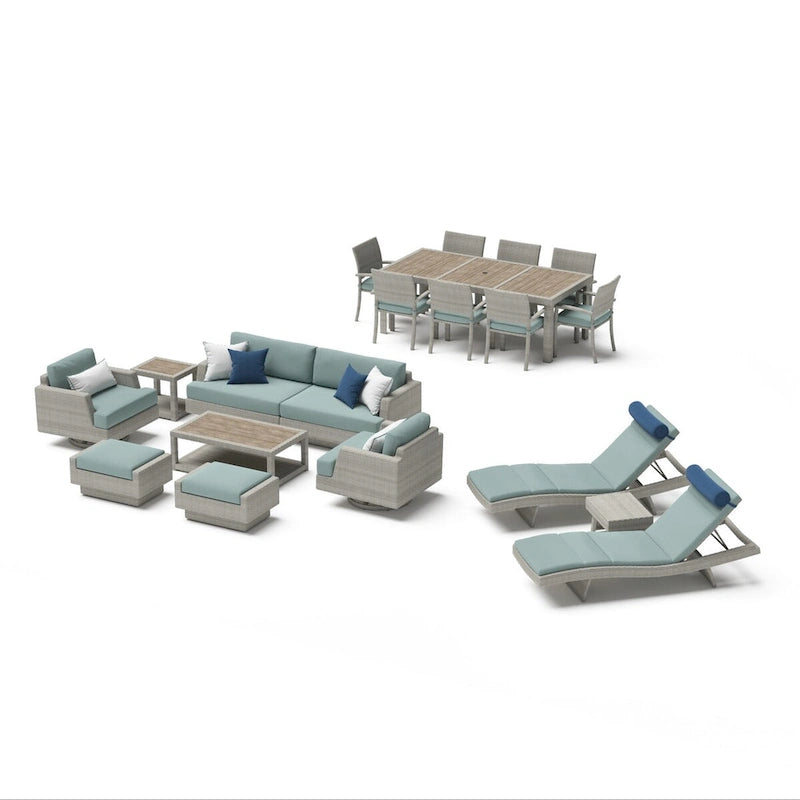Ensemble de jardin Portofino Comfort Sunbrella 19 pièces, avec mouvement