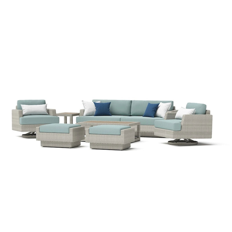 Ensemble de jardin Portofino Comfort Sunbrella 19 pièces, avec mouvement