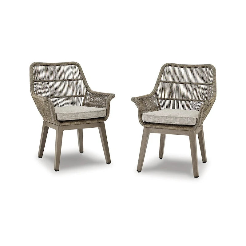 Ensemble de 7 meubles d'extérieur Signature Design by Ashley Beach Front beige – 42W x 71/94D x 30H