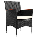 Ensemble de salle à manger de patio pour 6, table et chaises en osier d'extérieur avec coussins