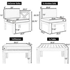 Canapé d'angle d'extérieur en bois avec coussins