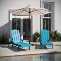 Lot de 2 chaises longues commerciales réglables tout temps avec porte-gobelets