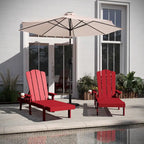 Lot de 2 chaises longues commerciales réglables tout temps avec porte-gobelets