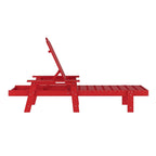 Lot de 2 chaises longues commerciales réglables tout temps avec porte-gobelets
