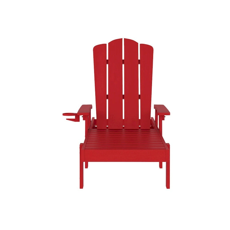 Lot de 2 chaises longues commerciales réglables tout temps avec porte-gobelets
