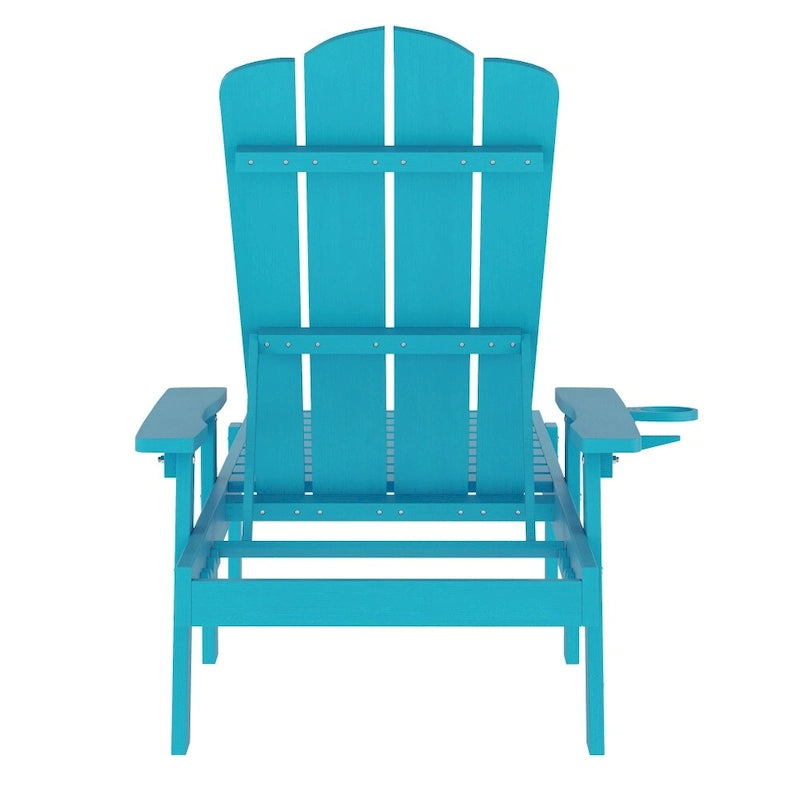 Lot de 2 chaises longues commerciales réglables tout temps avec porte-gobelets