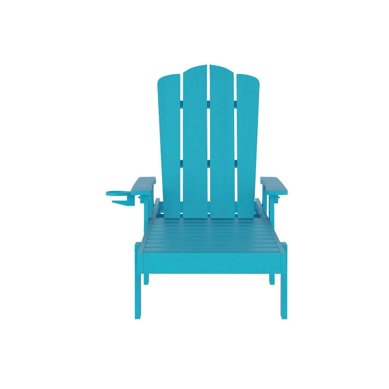Lot de 2 chaises longues commerciales réglables tout temps avec porte-gobelets