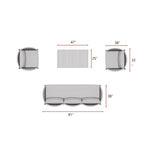 Ensemble de quatre fauteuils de jardin Kamari