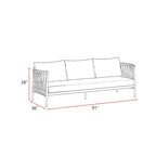 Ensemble de quatre fauteuils de jardin Kamari