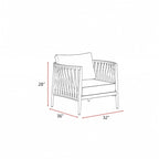 Ensemble de quatre fauteuils de jardin Kamari