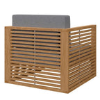 Ensemble de patio extérieur en teck 3 pièces Carlsbad