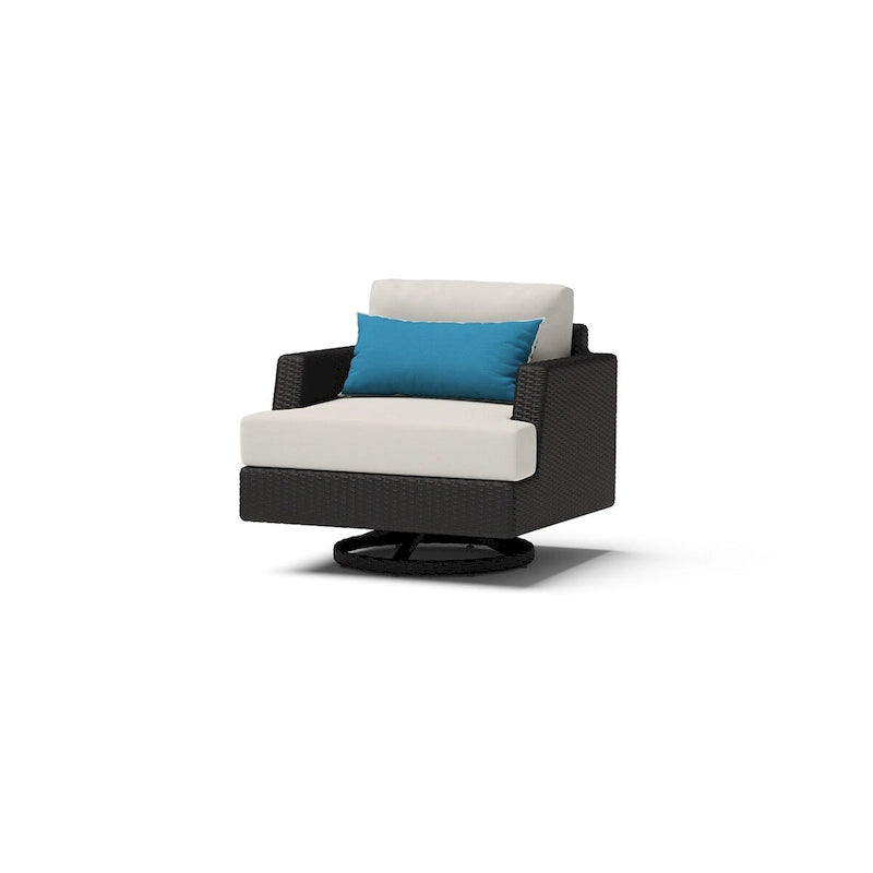 Ensemble de 7 fauteuils de jardin pivotants Portofino Comfort en tissu Sunbrella