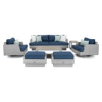 Ensemble de 7 fauteuils de jardin pivotants Portofino Comfort en tissu Sunbrella
