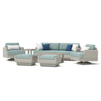 Ensemble de 7 fauteuils de jardin pivotants Portofino Comfort en tissu Sunbrella