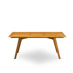 Ensemble de salle à manger d'extérieur - Chaises avec dossier haut à lattes et table rectangulaire à 4 pieds en bois - Fini à l'huile naturelle (Option de pièces)