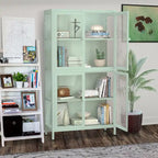 Meuble Vitrine avec Étagères Réglables pour Cuisine Salon