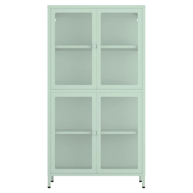 Meuble Vitrine avec Étagères Réglables pour Cuisine Salon