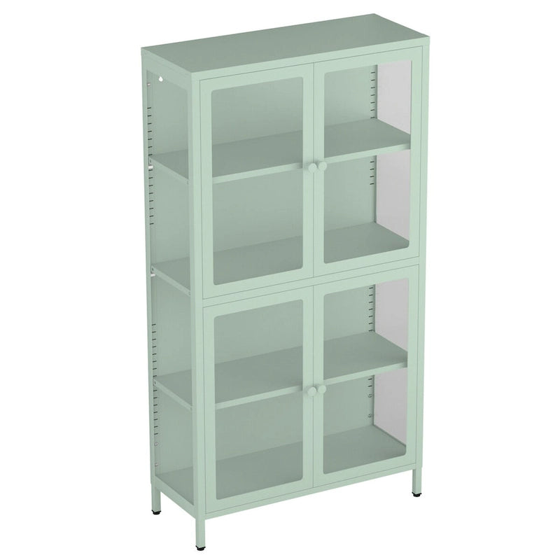 Meuble Vitrine avec Étagères Réglables pour Cuisine Salon