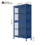 Meuble Vitrine avec Étagères Réglables pour Cuisine Salon