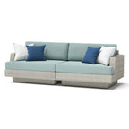 Salon de jardin d'extérieur 8 pièces avec brasero et fauteuils pivotants Portofino Comfort Sunbrella
