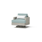 Salon de jardin d'extérieur 8 pièces avec brasero et fauteuils pivotants Portofino Comfort Sunbrella