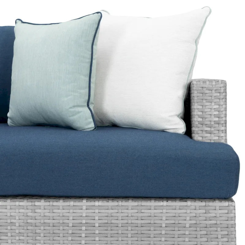 Salon de jardin d'extérieur 8 pièces avec brasero et fauteuils pivotants Portofino Comfort Sunbrella