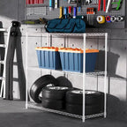 Étagère métallique à 3 niveaux, 476 kg, certifiée NSF, hauteur réglable, pour garage, étagère métallique robuste.