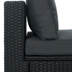 Ensemble de 7 pièces de canapé d'extérieur en osier, lit de repos en rotin