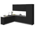 Collection Cuisine Harmonie, coloris noir, dimensions 244x305 cm (126x96 pouces)