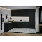 Collection Cuisine Harmonie, coloris noir, dimensions 244x305 cm (126x96 pouces)