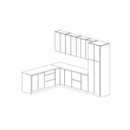 Collection Cuisine Harmonie, coloris noir, dimensions 244x305 cm (126x96 pouces)