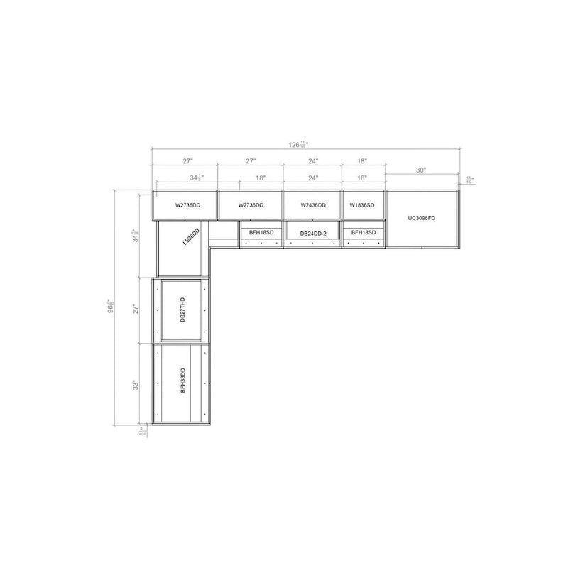 Collection Cuisine Harmonie, coloris noir, dimensions 244x305 cm (126x96 pouces)