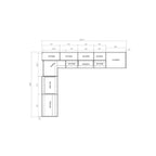Collection Cuisine Harmonie, coloris noir, dimensions 244x305 cm (126x96 pouces)
