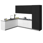 Collection Cuisine Harmonie, coloris noir, dimensions 244x305 cm (126x96 pouces)