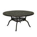 59 Elegant Openwork Cast Aluminum Round Table - Bronze