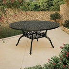 59 Table ronde élégante en aluminium coulé ajouré - Bronze