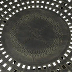 59 Table ronde élégante en aluminium coulé ajouré - Bronze