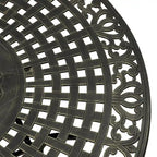 59 Table ronde élégante en aluminium coulé ajouré - Bronze