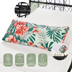Oaks Aura Extérieur, Bain de soleil avec coussin, rideau et oreiller coloré, Chaises longues en osier, Fauteuils inclinables réglables pour jardin