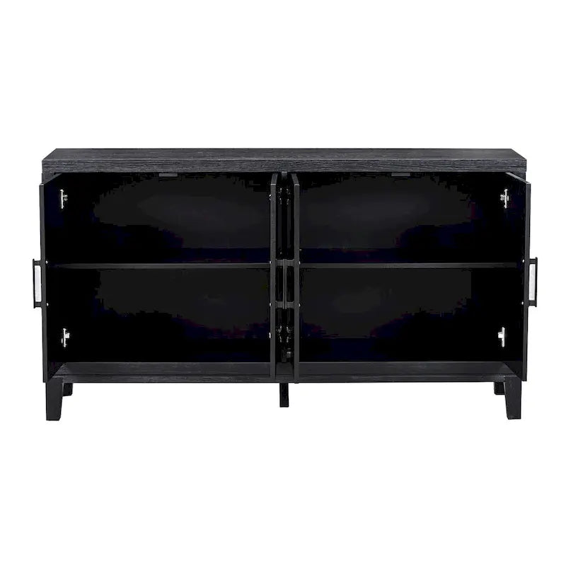 Buffet rétro 4 portes avec étagères réglables