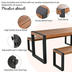 Table à manger d'extérieur 3 pièces