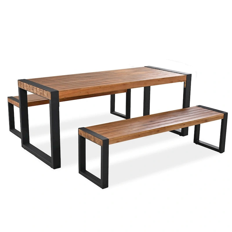 Table à manger d'extérieur 3 pièces