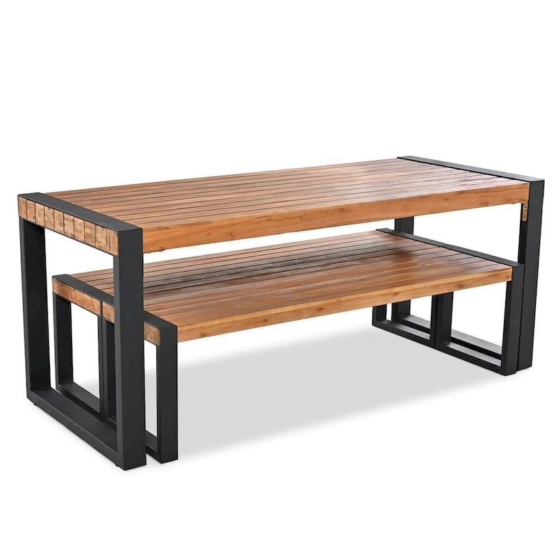 Table à manger d'extérieur 3 pièces