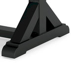 Table basse d'extérieur Tira 48 pouces, plateau en carreaux, noire, finition gris clair
