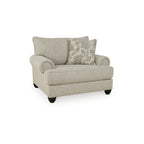 Fauteuil surdimensionné Asen de 51 po de large, 1 coussin, accoudoirs roulés, polyester beige