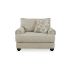 Fauteuil surdimensionné Asen de 51 po de large, 1 coussin, accoudoirs roulés, polyester beige