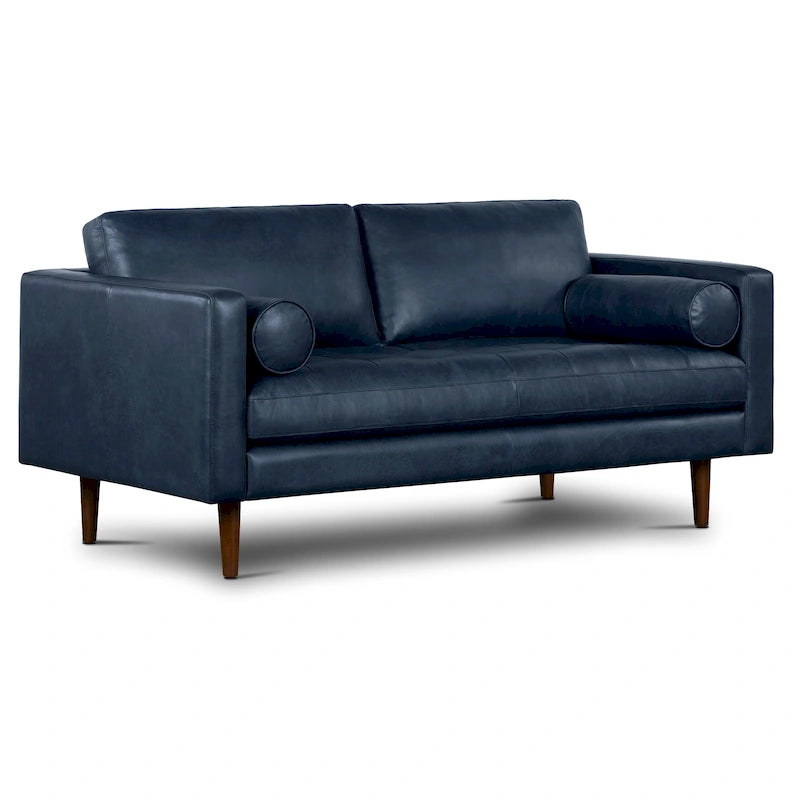 Canapé d'appartement Poly & Bark Napa 72 - Cuir véritable italien pleine fleur